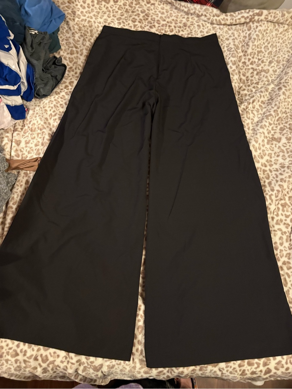 Wide Leg Black Palazzo Pants Size XL - Picture 4 of 11